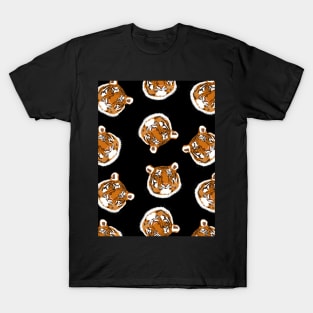 Tigers on a Black Background T-Shirt